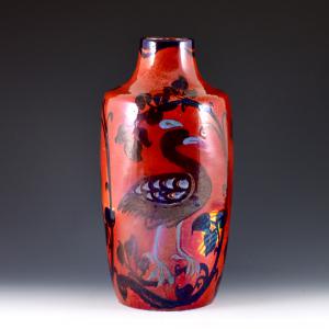 Grande vaso lustrado com pássaros - Galileo Chini, Florença, por volta de 1903-1909